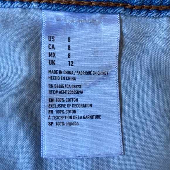 American Eagle Outfitters Women’s Light Blue Distressed Mini Skirt Size M - Picture 5 of 7